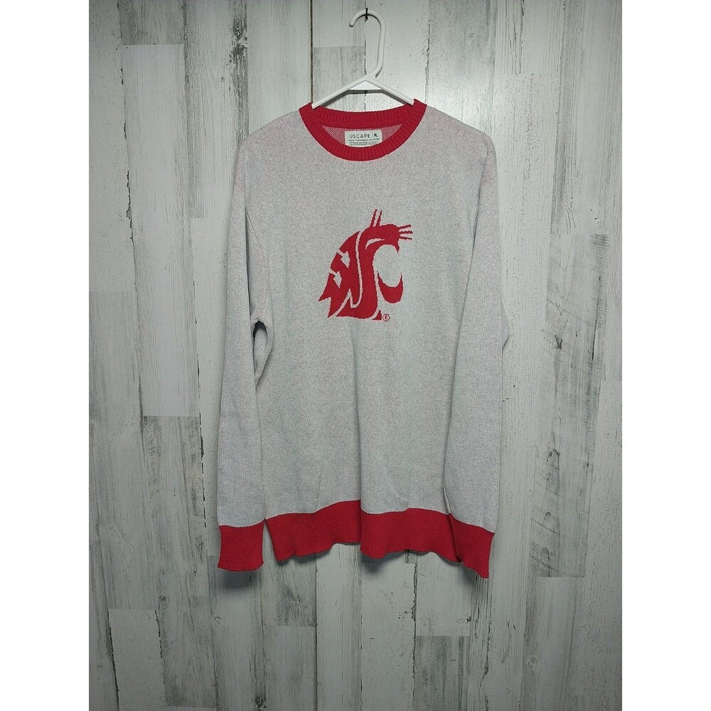 Uscape Men's Large Gray Washington Cougars Sweater